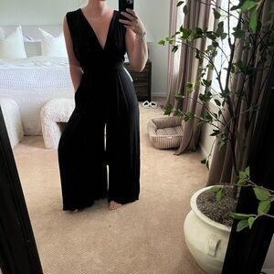 Free People Black Long Romper